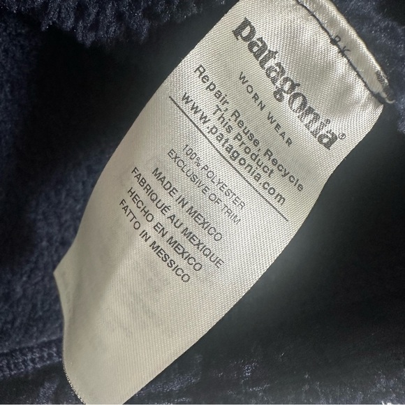 Patagonia Re-Tool Snap-T Better Fleece Pullover Sweater Navy Blue Size Small - Picture 6 of 10